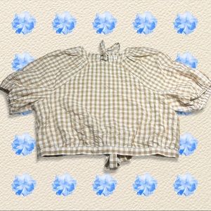Juniors BP 2X gingham print summer/spring crop!